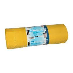 Sac poubelle LDPE, 120 litres, jaune