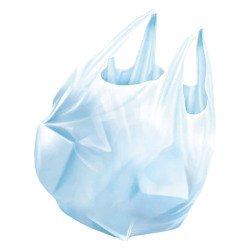 Sac poubelle à poignée, 10 litres, transparent
