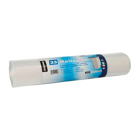 Sac poubelle LDPE, 120 litres, transparent
