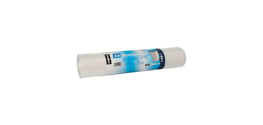 Sac poubelle LDPE, 120 litres, transparent
