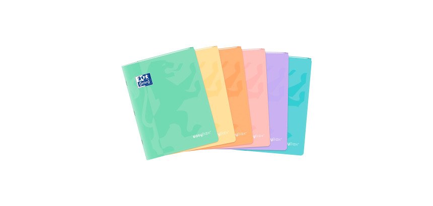 Cahier OXFORD EasyBook Pastel 24 x 32 cm grands carreaux 96 pages