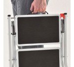 Sgabello Gierre Minisgà B0030BI in acciaio, 2 gradini