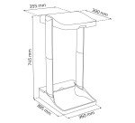 Support pour sac 'ole', argent/anthracite