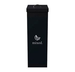 Corbeille paperflow tri sélectif déchets mixtes 60l polystyrène choc haute résistance robuste coloris noir