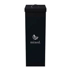 Corbeille paperflow tri sélectif déchets mixtes 60l polystyrène choc haute résistance robuste coloris noir
