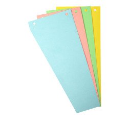 Intercalaires trapèze perforés Exacompta - 105 x 240 mm - Paquet de 100