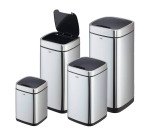Poubelle automatique 'NO TOUCH', 6 litres, argent