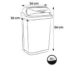 Poubelle 'rasmus', 25 litres, argent