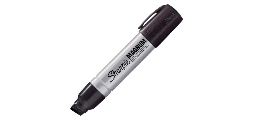 Marqueur permanent Sharpie pointe biseautée 3 à 14,8 mm - Noir