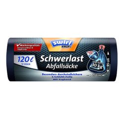 Sac poubelle renforcé à liens coulissants Swirl Profi