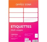 Étiquette multi-usages 70 x 37 mm Avery Office Star blanche - Boîte de 2400