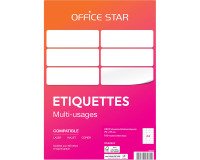 Etiquette multi-usages 70 x 37 mm Avery Office Star blanche - Boîte de 2400