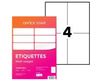 Étiquette multi-usages 105 x 148,5 mm Avery Office Star blanche - Boîte de 400