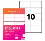 Étiquette multi-usages 105 x 57 mm Avery Office Star blanche - Boîte de 1000