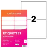 Étiquette multi-usages 210 x 148,5 mm Avery Office Star blanche - Boîte de 200