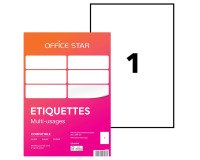Étiquette multi-usages 210 x 297 mm Avery Office Star blanche - Boîte de 100