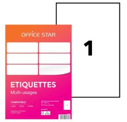 Etiquette multi-usages 210 x 297 mm Avery Office Star blanche - Boîte de 100