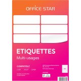 Etiquette multi-usages 38 x 21,2 mm Avery Office Star blanche - Boîte de 6500