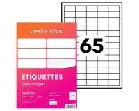 Étiquette multi-usages 38 x 21,2 mm Avery Office Star blanche - Boîte de 6500