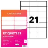 Étiquette multi-usages 70 x 42 mm Avery Office Star blanche - Boîte de 2100