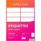 Etiquette multi-usages Avery Office Star blanche