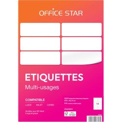 Etiquette multi-usages Avery Office Star blanche