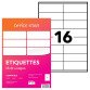 Étiquette multi-usages 105 x 35 mm Avery Office Star blanche - Boîte de 1600
