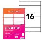 Étiquette multi-usages 105 x 35 mm Avery Office Star blanche - Boîte de 1600