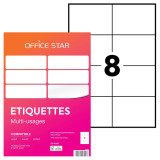 Étiquette multi-usages 105 x 74 mm Avery Office Star blanche - Boîte de 800
