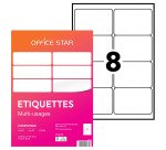 Étiquette multi-usages 99,1 x 67,7 mm Avery Office Star blanche - Boîte de 800