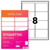 Étiquette multi-usages 99,1 x 67,7 mm Avery Office Star blanche - Boîte de 800