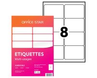 Étiquette multi-usages 99,1 x 67,7 mm Avery Office Star blanche - Boîte de 800