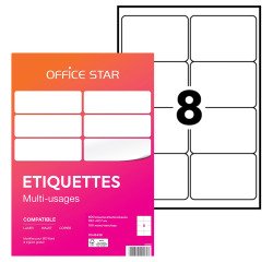 Étiquette multi-usages 99,1 x 67,7 mm Avery Office Star blanche - Boîte de 800