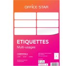 Étiquette multi-usages 63,5 x 38,1 mm Avery Office Star blanche - Boîte de 2100