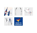 Compas scolaire Noris 550 avec rallonge Staedtler - Coffret de 4 pièces