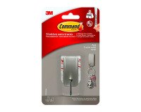 Crochet adhésif métal gris Command 3M jusqu'à 450 g