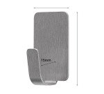 Crochet adhésif métal gris Command 3M jusqu'à 225 g - Lot de 4