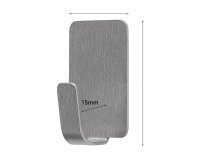 Crochet adhésif métal gris Command 3M jusqu'à 225 g - Lot de 4