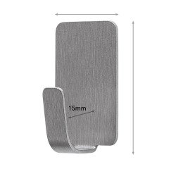 Crochet adhésif métal gris Command 3M jusqu'à 225 g - Lot de 4