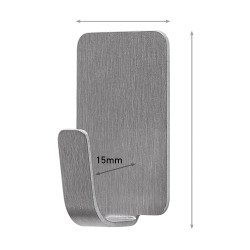 Crochet adhésif métal gris Command 3M jusqu'à 225 g - Lot de 4