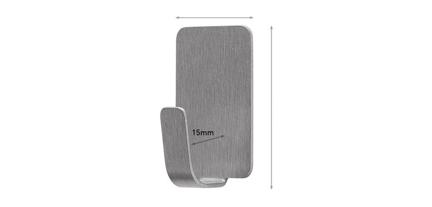 Crochet adhésif métal gris Command 3M jusqu'à 225 g - Lot de 4