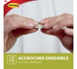 Languettes adhésifs large 3M Command™ 9kg pour tableaux - Blister de 4 x 2