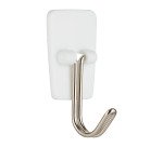 Crochet adhésif plastique blanc Command 3M jusqu'à 225 g - Lot de 3