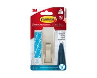 Crochet adhésif métal gris Command 3M jusqu'à 2,2 kg