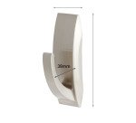 Crochet adhésif métal gris Command 3M jusqu'à 2,2 kg