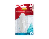 White plastic adhesive hook Command 3M up to 2.2 kg