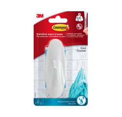 White plastic adhesive hook Command 3M up to 2.2 kg