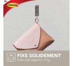 Crochet adhésif métal gris Command 3M jusqu'à 1,3 kg