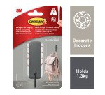 Crochet adhésif métal noir Command 3M jusqu'à 1,3 kg