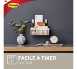 Crochet adhésif métal gris Command 3M jusqu'à 1,3 kg